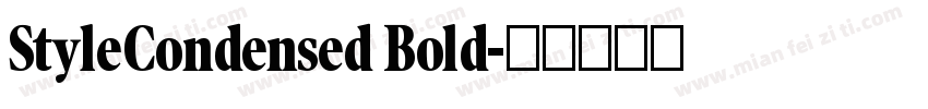 StyleCondensed Bold字体转换